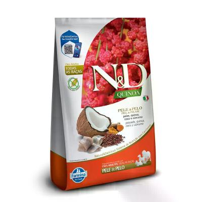 Ração N&amp;D Quinoa Cães Adultos Skin &amp; Coat Peixe