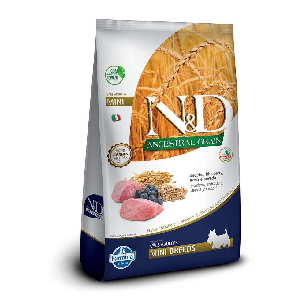 Ração N&amp;D Ancestral Grain Cães Adultos Mini Cordeiro - 1