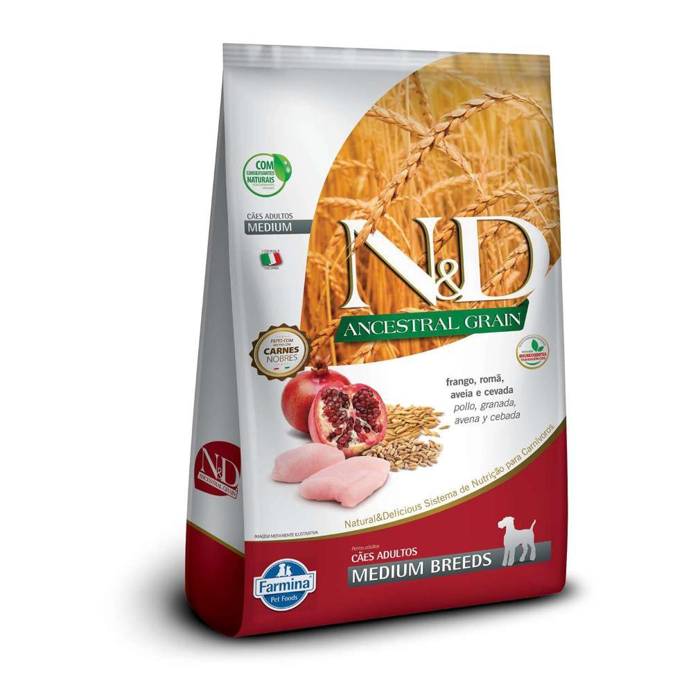 Ração N&amp;D Ancestral Grain Cães Adultos Medium Frango - 1