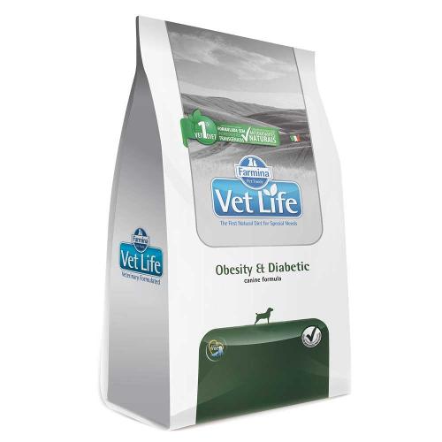 Ração Vet Life Natural Obesity e Diabetic Cães Adultos Obesidade e Diabetes