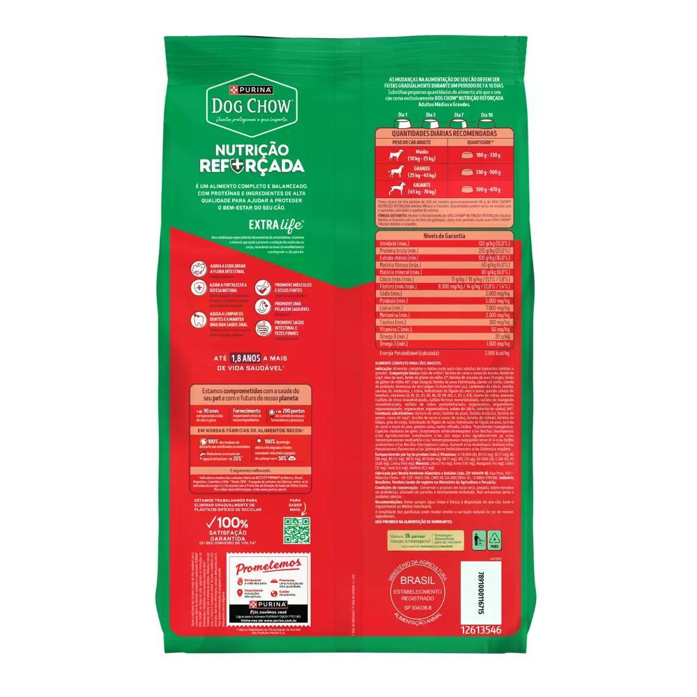 Ração Dog Chow Cães Adultos Médios e Grandes Carne, Frango e Arroz - 3