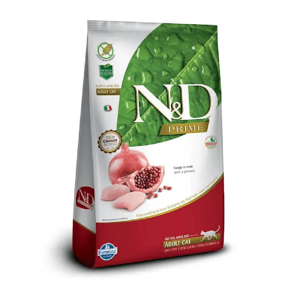 Ração N&amp;D Prime Gatos Adultos Frango e Romã - 1