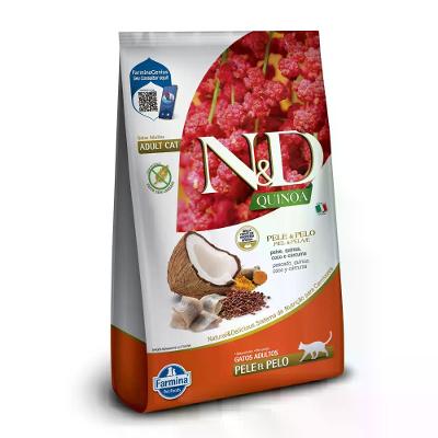 Ração N&amp;D Quinoa Gatos Adultos Skin &amp; Coat Peixe