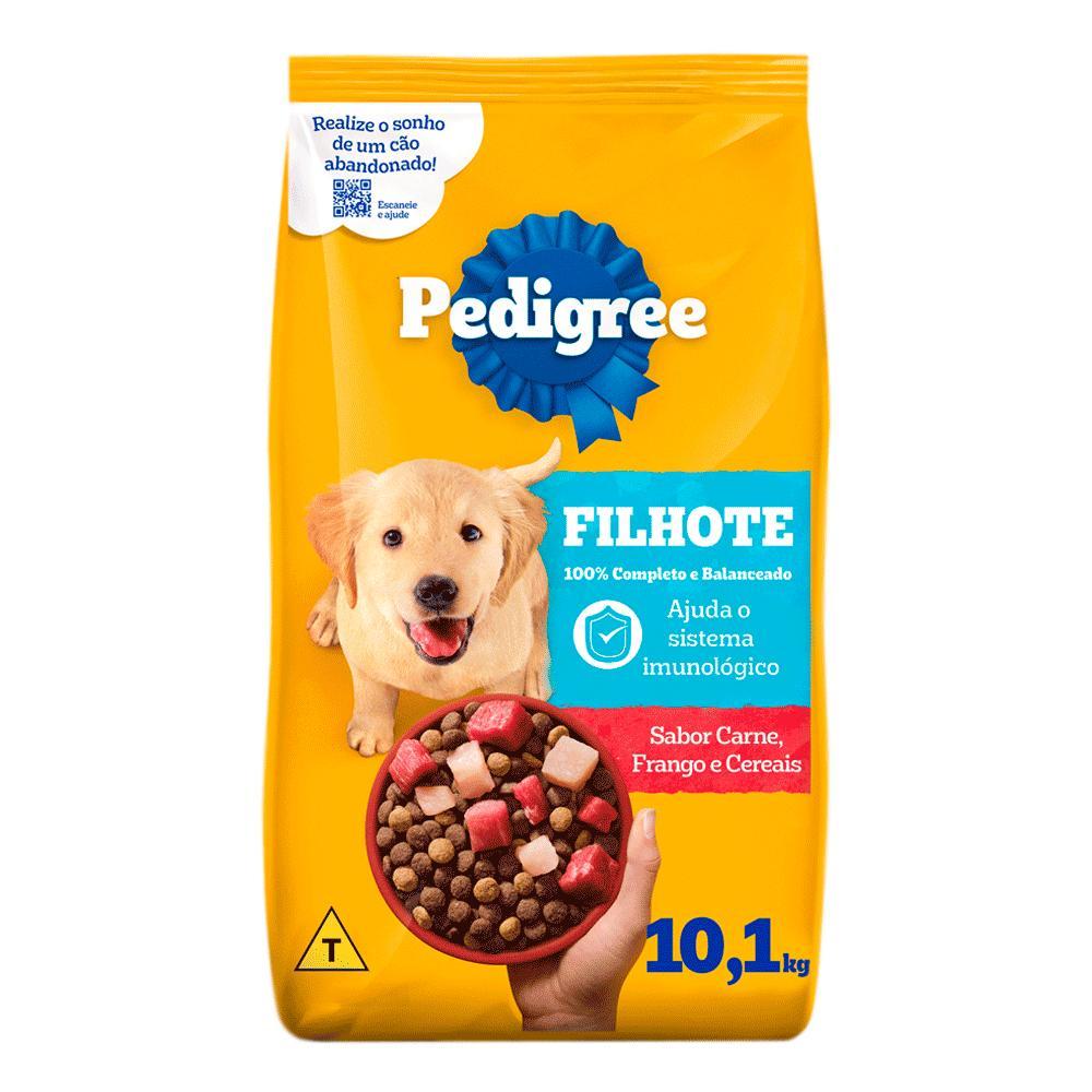 Ração Pedigree Cães Filhotes Raças Médias e Grandes Carne Frango e Cereais - 1