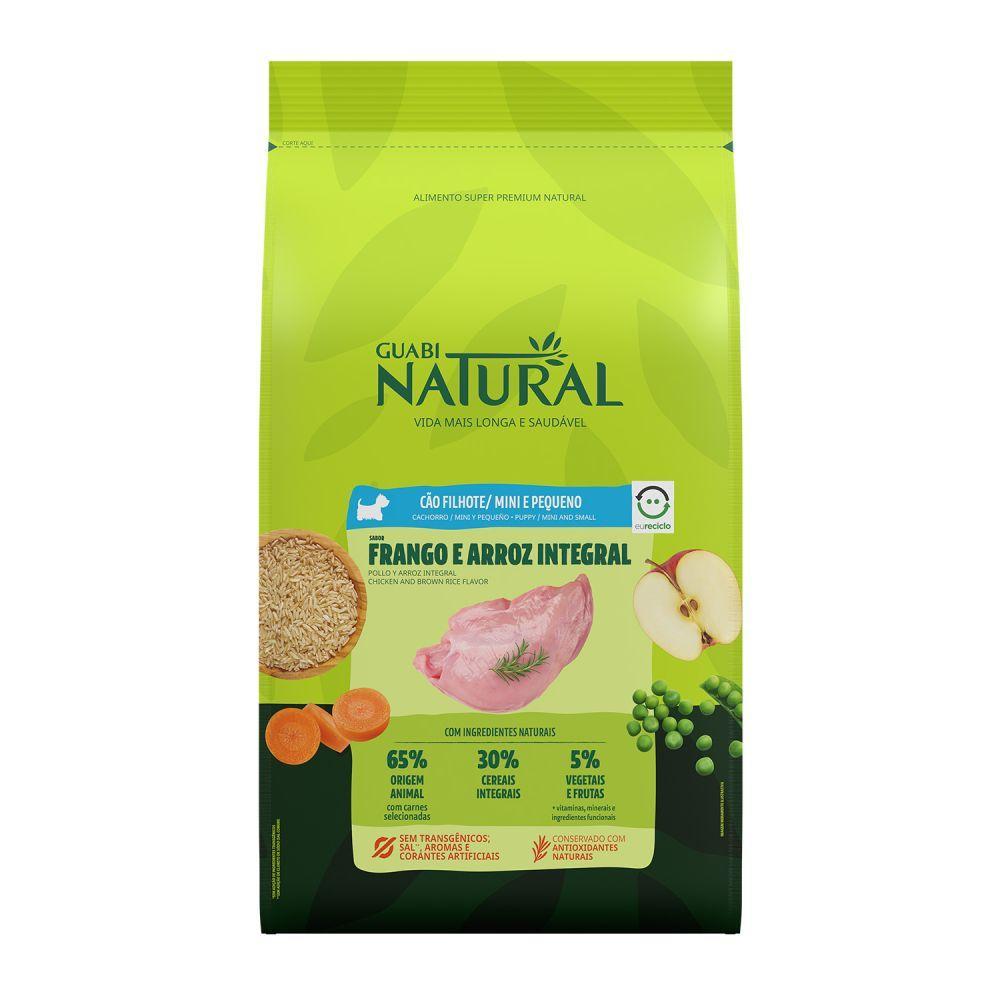 Ração Guabi Natural Cães Filhotes Raças Mini e Pequenas Frango e Arroz Integral - 1