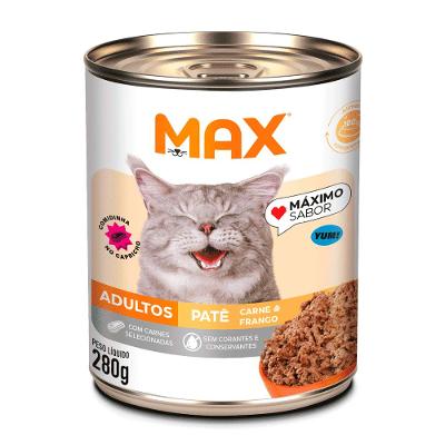 Ração Úmida Max Gatos Adultos Patê Carne e Frango