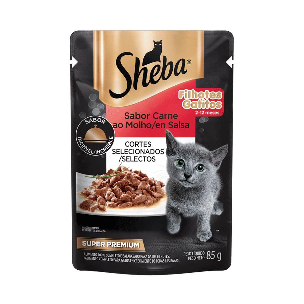 Ração Úmida Sheba Gatos Filhotes Sachê Carne ao Molho - 4