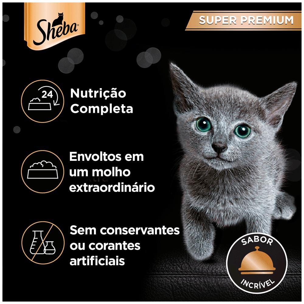 Ração Úmida Sheba Gatos Filhotes Sachê Carne ao Molho - 9