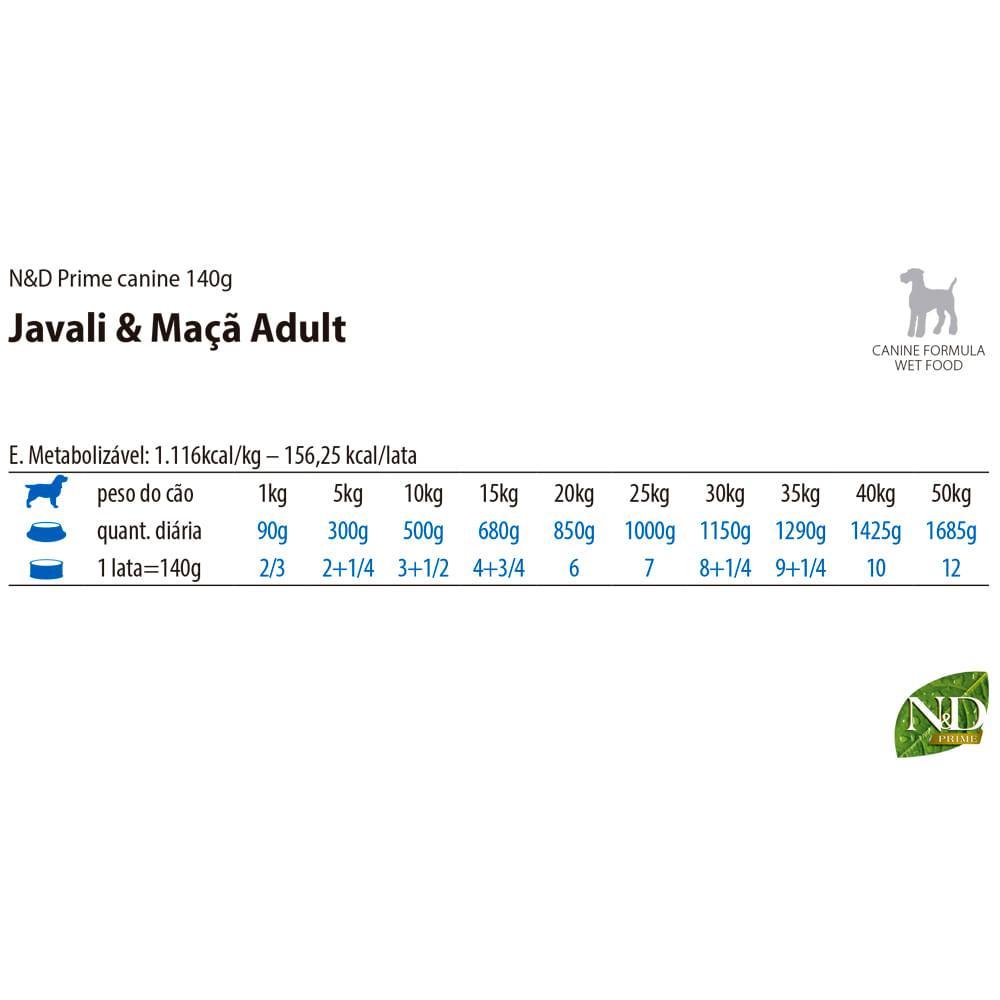 Ração Úmida N&amp;D Prime Cães Javali e Maçã - 3