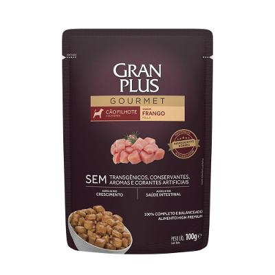 Ração Úmida GranPlus Gourmet Cães Filhotes Frango