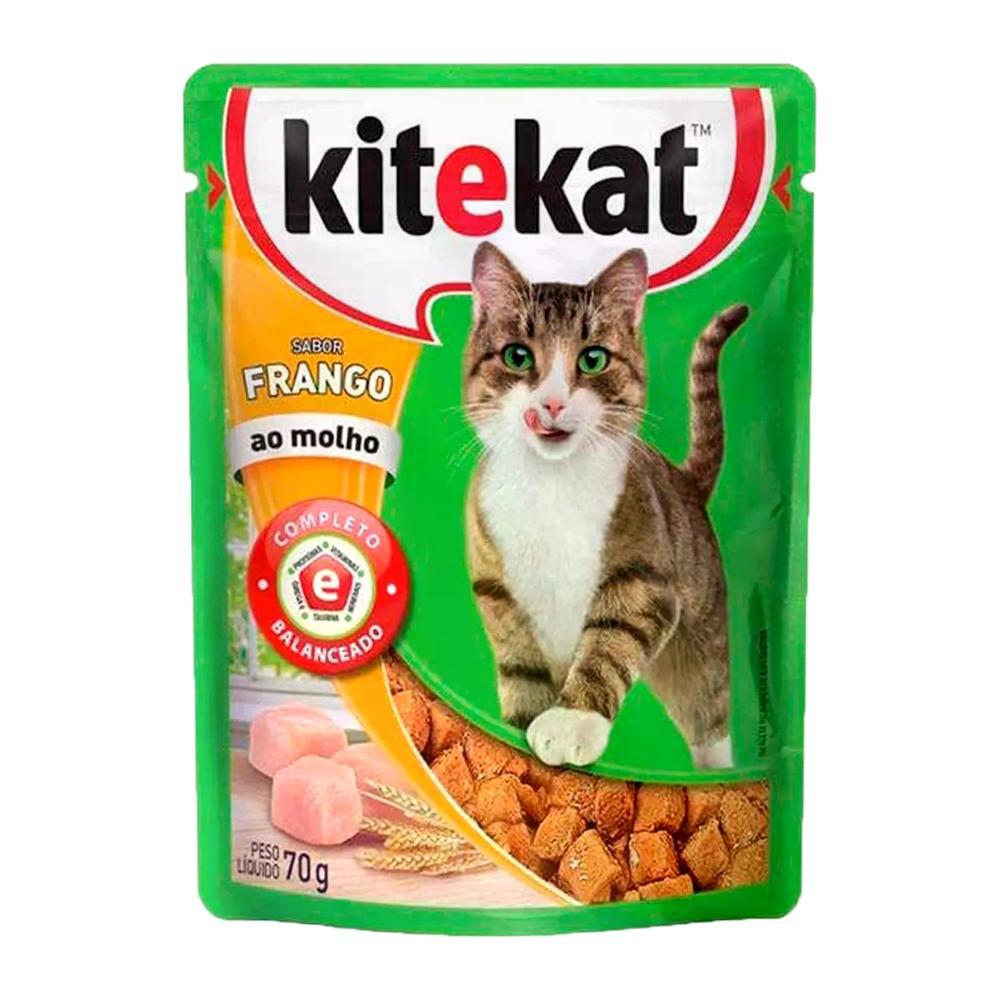 Ração Úmida KiteKat Sachê para Gatos Adultos Frango ao Molho - 2