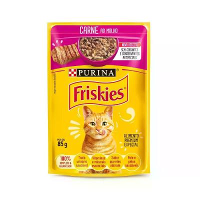 Ração Úmida Friskies Gatos Adultos Carne ao Molho