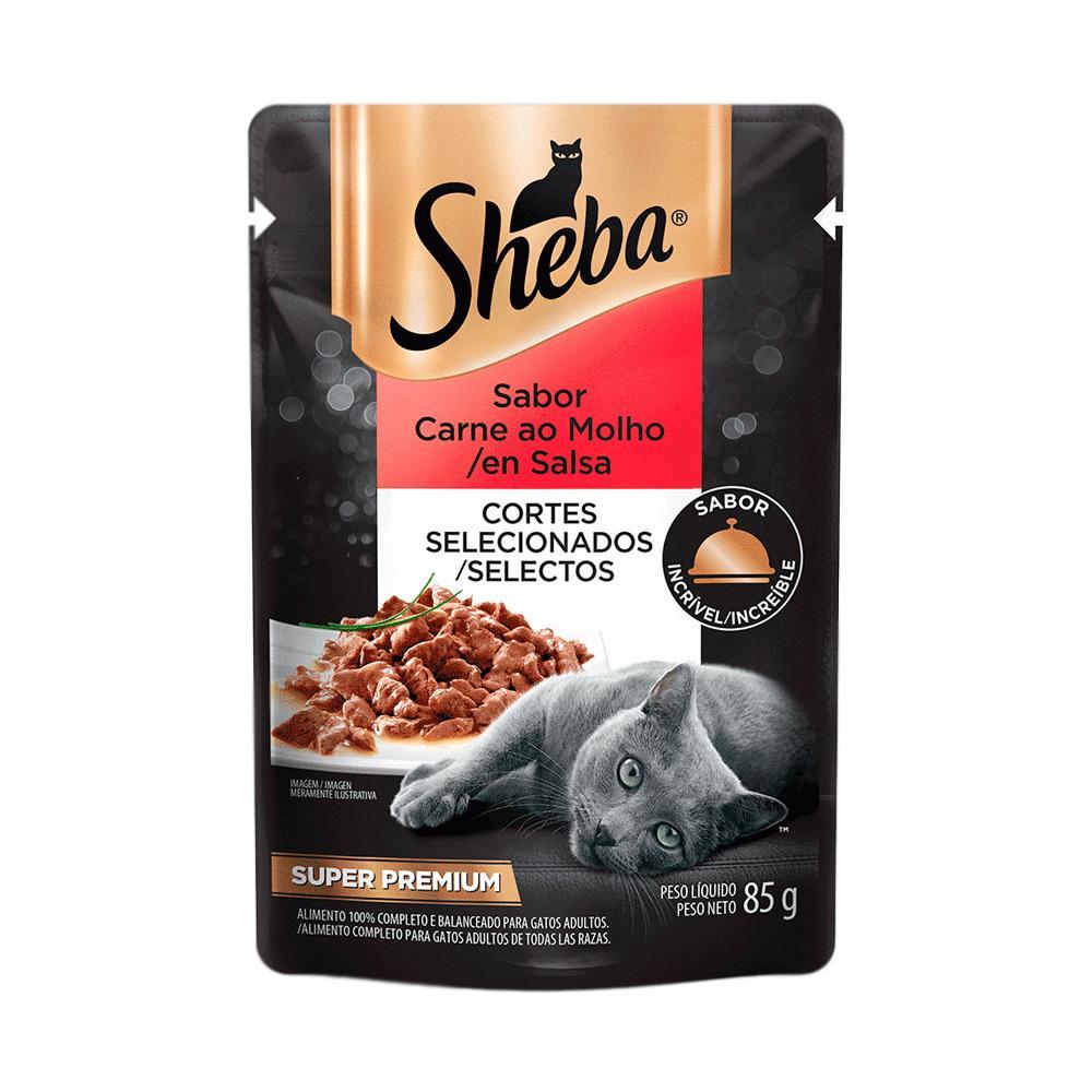 Ração Úmida Sheba Gatos Adultos Sachê Carne ao Molho - 3