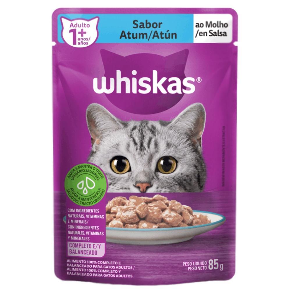 Ração Úmida Whiskas Sachê Atum ao Molho Gatos Adultos - 3