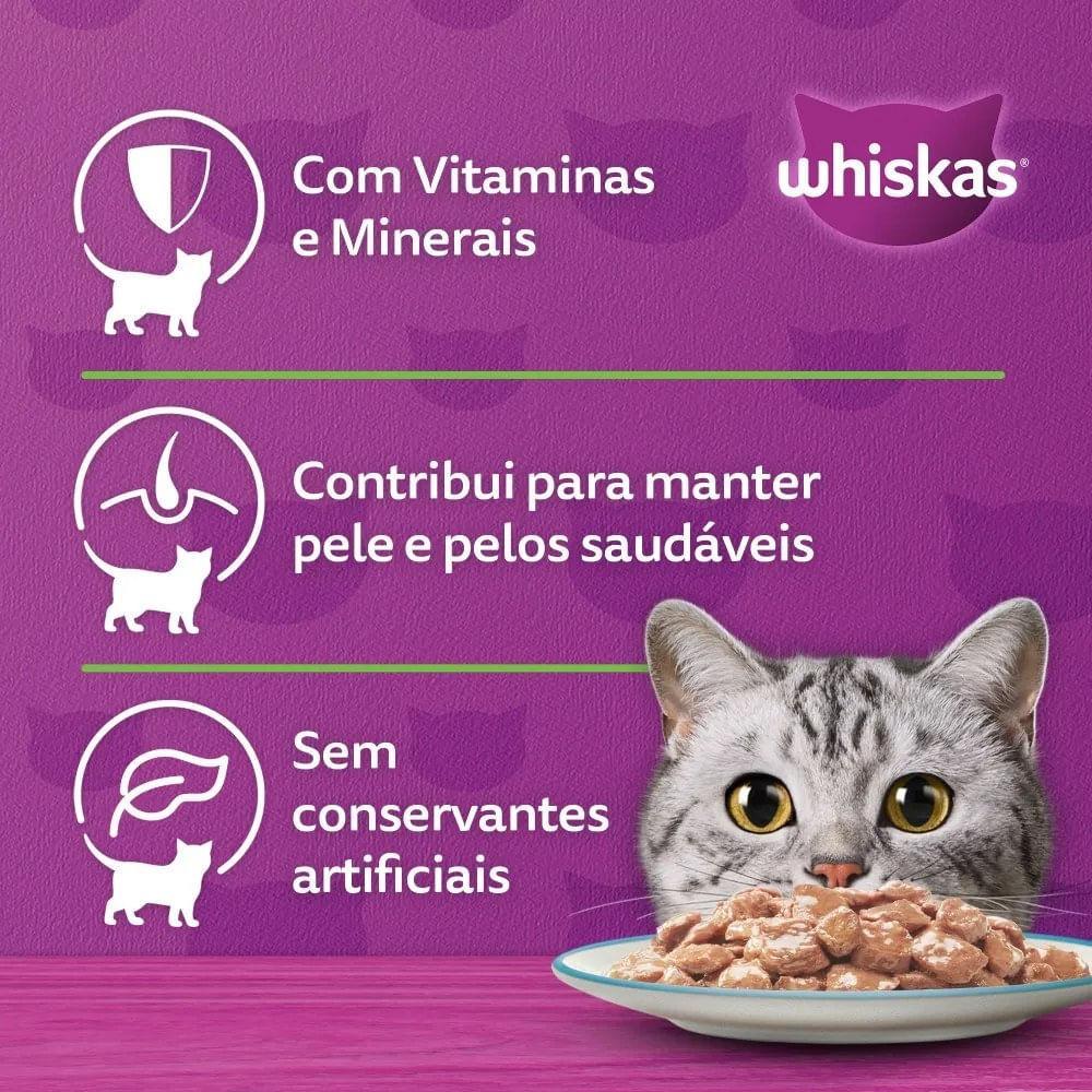 Ração Úmida Whiskas Sachê Atum ao Molho Gatos Adultos - 5