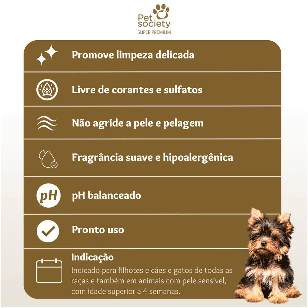 Shampoo Filhotes e Pele Sensível Pet Society - 3