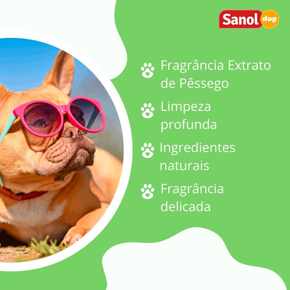 Shampoo Pelos Escuros Cães e Gatos Sanol - 8