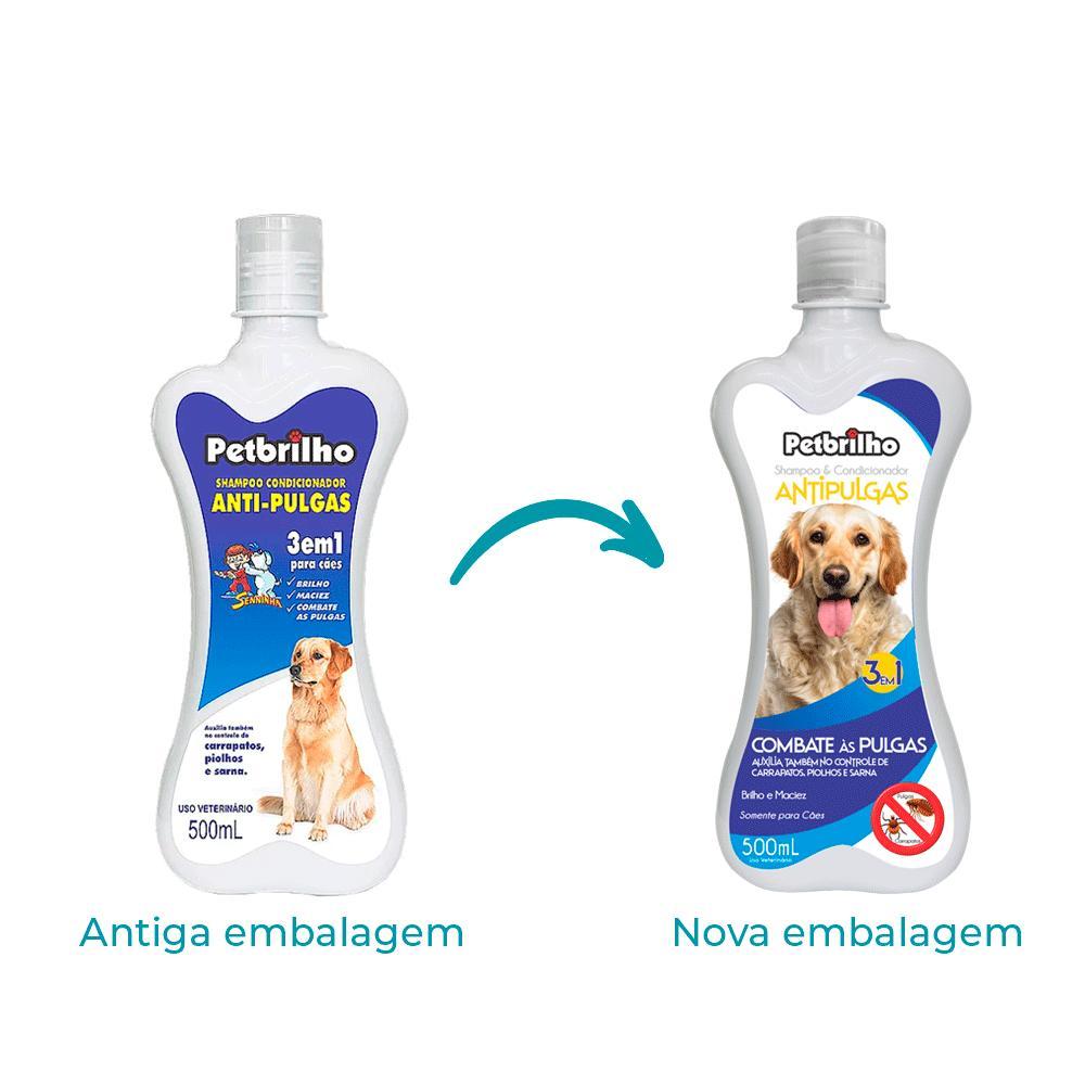 Shampoo e Condicionador Antipulgas Cães 3 em 1 Petbrilho - 2
