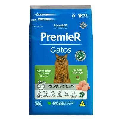 Ração Premier Ambientes Internos Gatos Adultos Castrados +12 anos