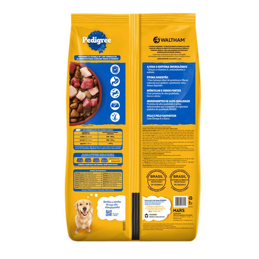Ração Pedigree Cães Adultos Raças Médias e Grandes Carne, Frango e Cereais - 6