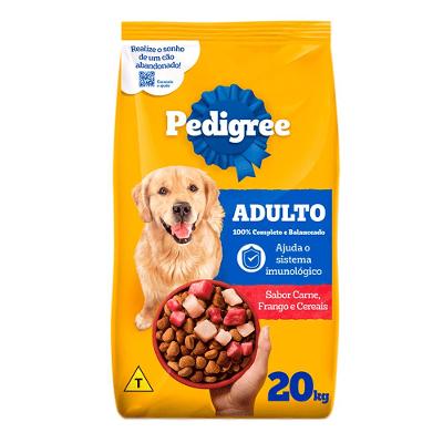 Ração Pedigree Cães Adultos Raças Médias e Grandes Carne, Frango e Cereais