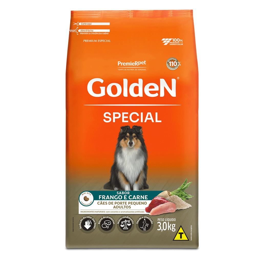 Ração Golden Special Cães Adultos Porte Pequeno Frango e Carne - 3