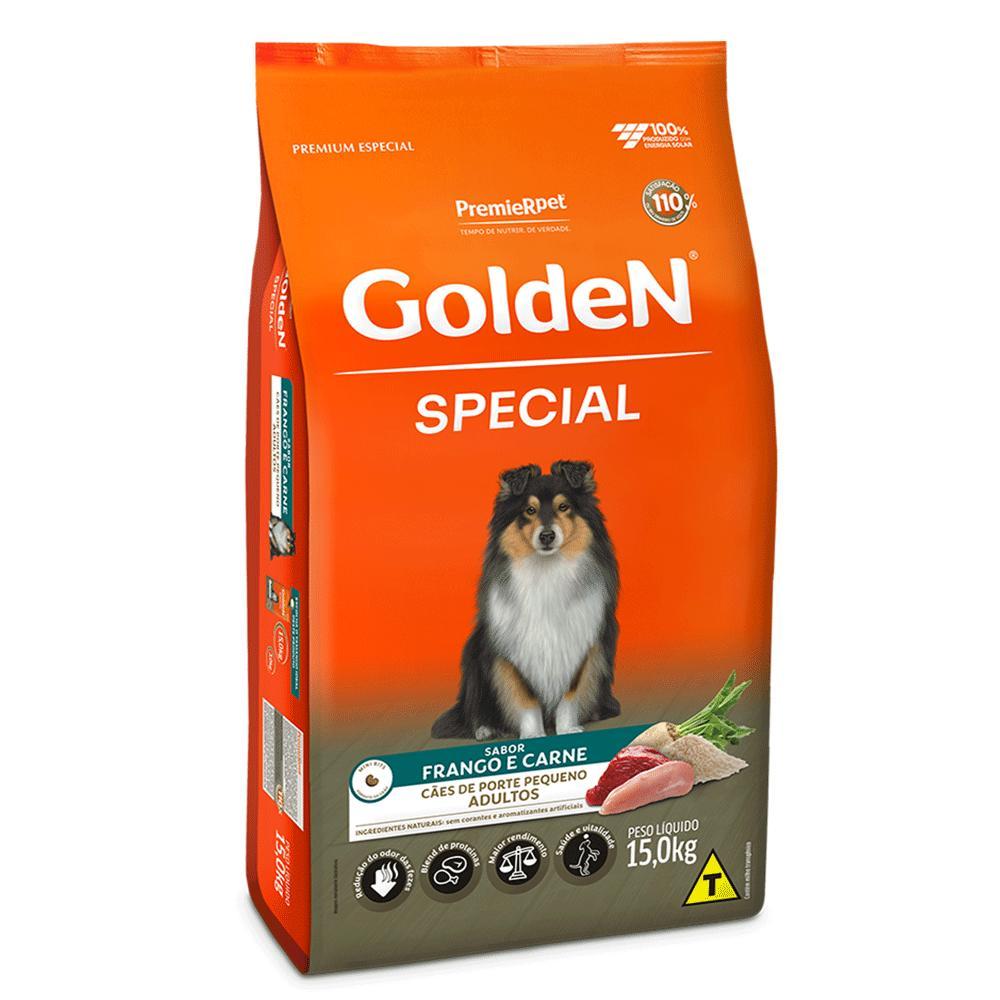 Ração Golden Special Cães Adultos Porte Pequeno Frango e Carne - 1