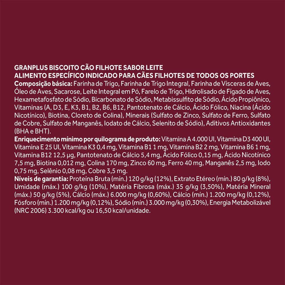 Biscoito GranPlus Cães Filhotes Leite - 5