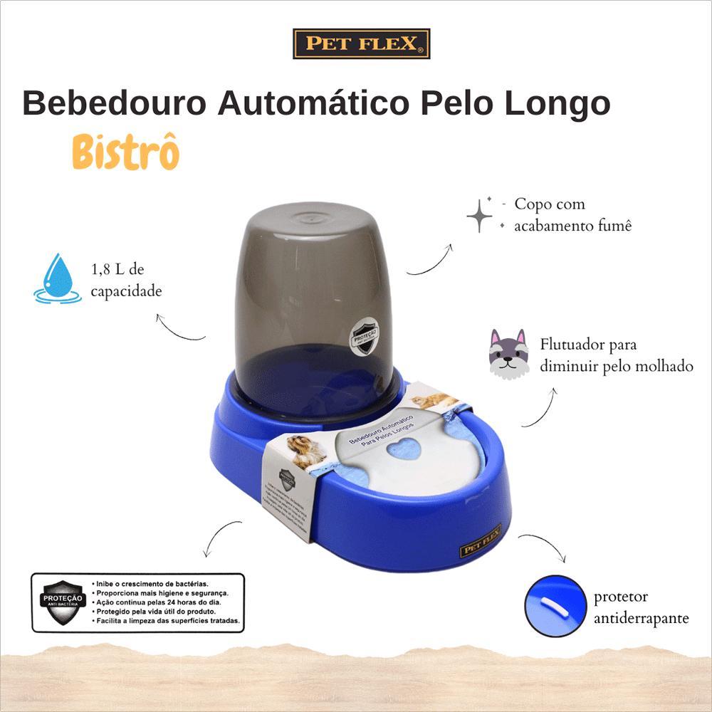 Bebedouro Automático Pelo Longo Pet Flex Azul - 3
