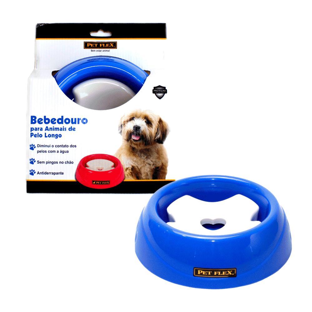 Bebedouro Pelo Longo Pet Flex Azul - 3
