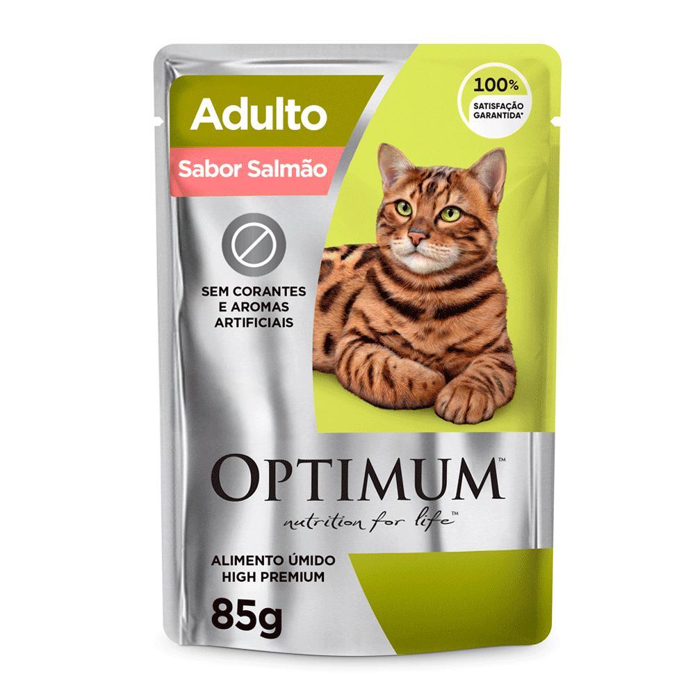 Ração Úmida Optimum Sachê Gatos Adultos Salmão - 2
