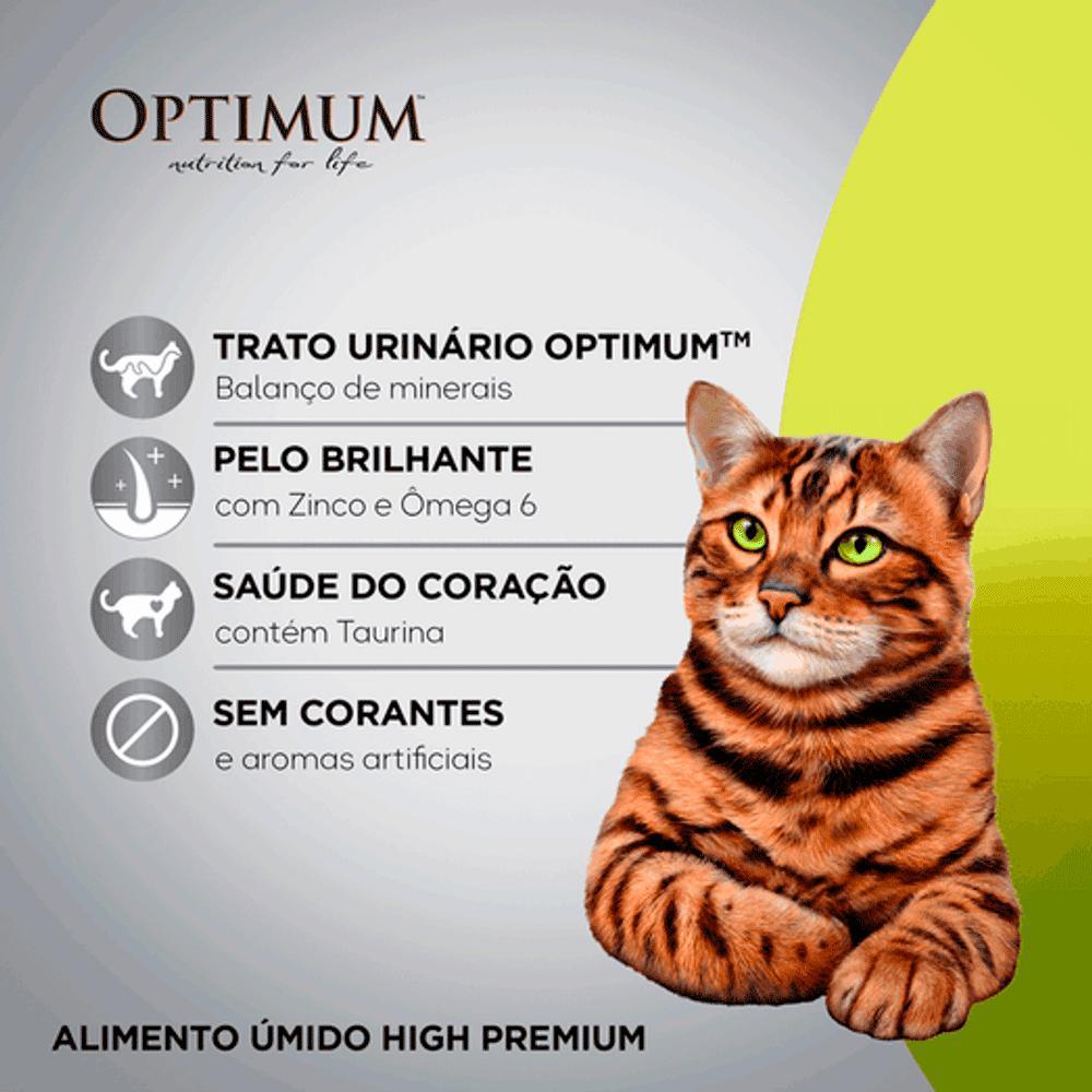 Ração Úmida Optimum Sachê Gatos Adultos Salmão - 6