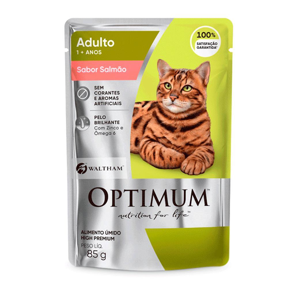Ração Úmida Optimum Sachê Gatos Adultos Salmão - 3