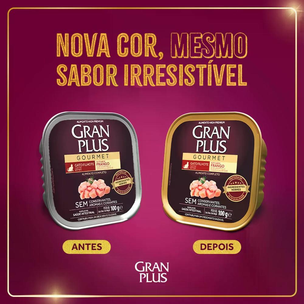 Ração Úmida GranPlus Gatos Filhotes Patê Gourmet Frango - 4