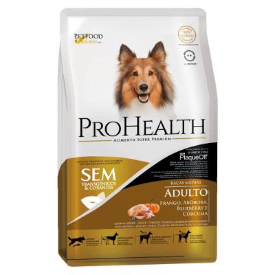 Ração ProHealth Cães Adultos Raças Médias Frango, Abóbora e Cúrcuma