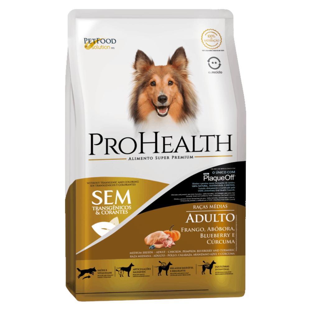 Ração ProHealth Cães Adultos Raças Médias Frango, Abóbora e Cúrcuma - 1