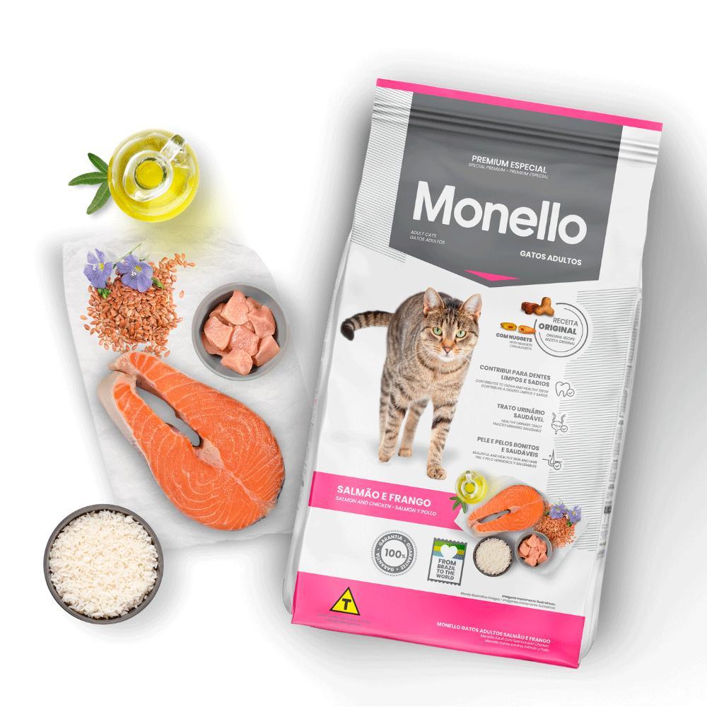 Ração Monello Gatos Adultos Salmão e Frango - 2