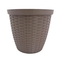 Cachepô Plástico Rattan FG Import Tabaco - 1