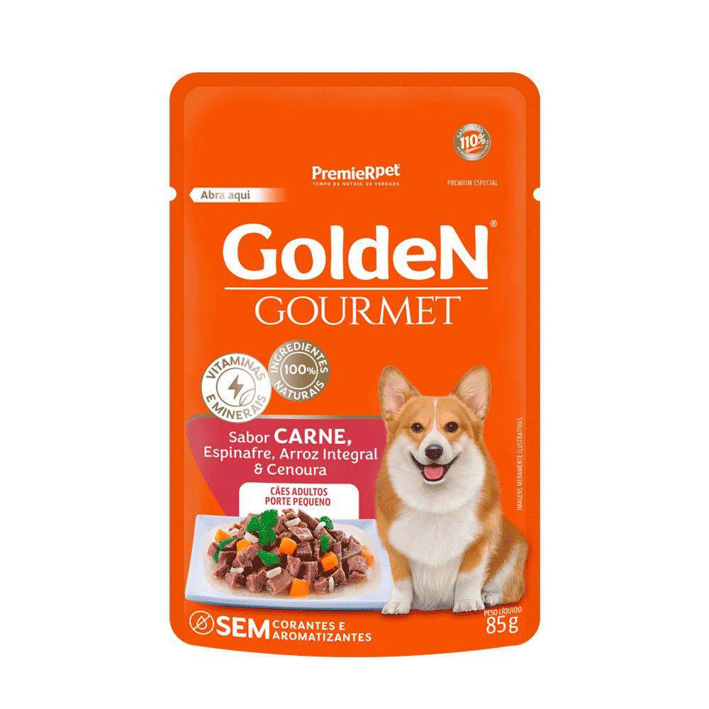 Ração Úmida Golden Gourmet Cães Adultos Porte Pequeno Carne - 1