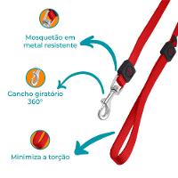 Guia para Cães Nylon Doco Vermelha - 2