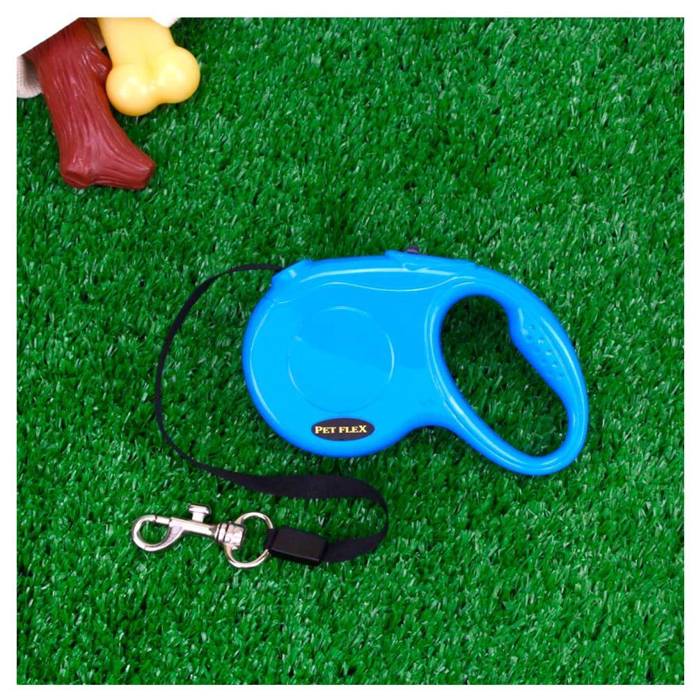 Guia Retrátil Fita Pet Flex Azul - 4
