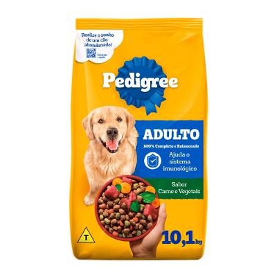 Ração Pedigree Cães Adultos Raças Médias e Grandes Carne e Vegetais
