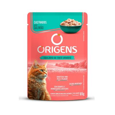 Ração Úmida Origens Gatos Castrados Salmão