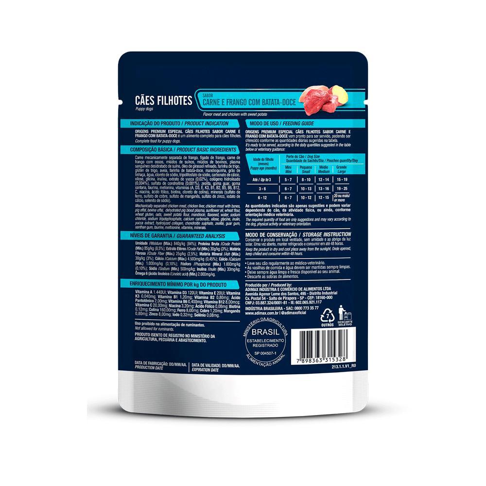 Ração Úmida Origens Cães Filhotes Carne e Frango com Batata-Doce - 2