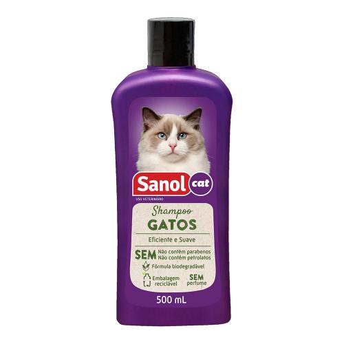 Shampoo para Gatos Sem Perfume Sanol