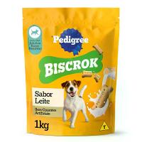Biscoito Pedigree Biscrok para Cães Adultos Raças Pequenas Leite - 1