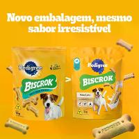 Biscoito Pedigree Biscrok para Cães Adultos Raças Pequenas Leite