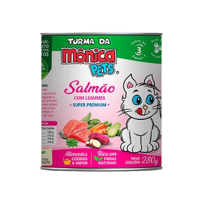Ração Úmida Turma da Mônica Gatos Salmão com Legumes