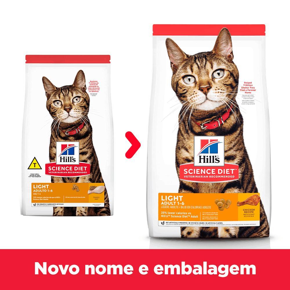 Ração Hill's Science Diet Light com Baixas Calorias Gatos Adultos Sabor Frango - 3