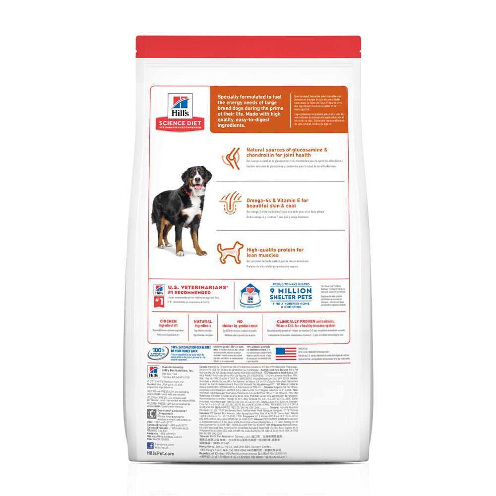 Ração Hill's Science Diet Cães Adultos Raças Grandes Sabor Frango - 4